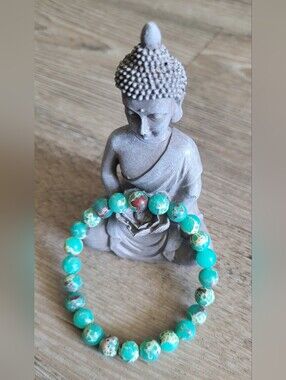 🌊 Sea Sediment Jasper Beaded Bracelet